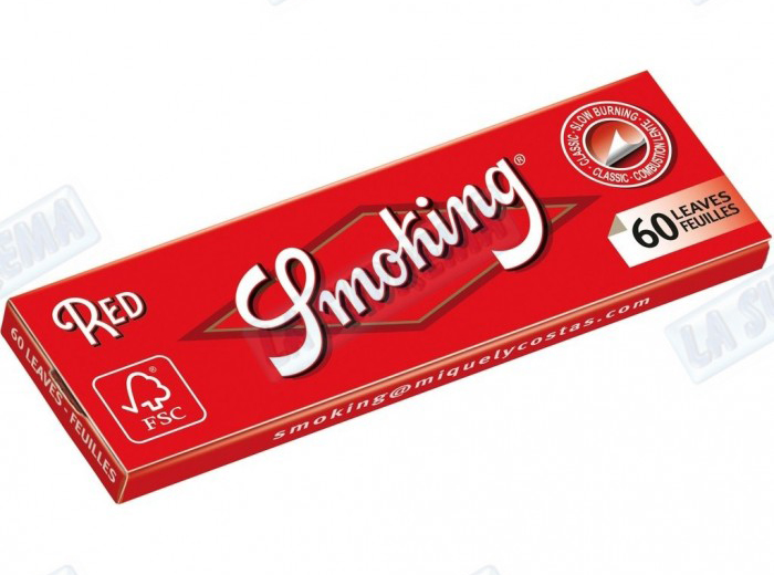 2632 CARTINA SMOKING RED CORTA