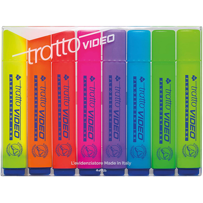 Surligneur Fluorescent Trait Large Azur - 1-5 Mm, Pointe Burin, Pour Bureau Et études